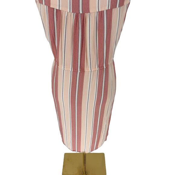 Torrid Mini Shirt Challis Dress 2X 18 20 Pink Stripe Zip Front Sleeveless READ - Picture 14 of 16